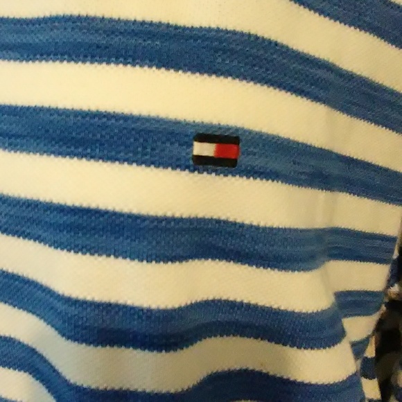 SALE NWT Mens Tommy Hilfiger Striped Polo. L - Picture 2 of 7